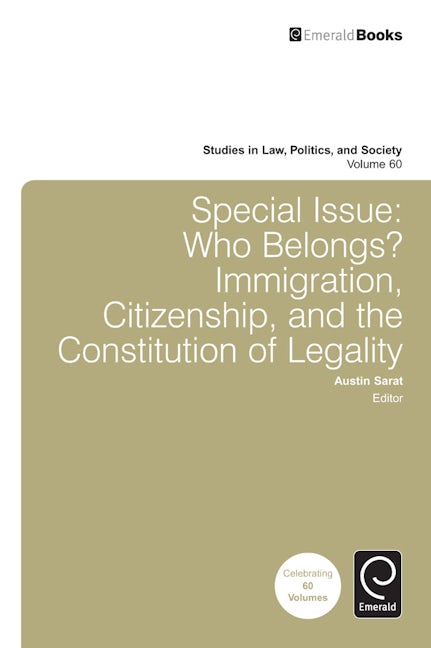 Book cover image for Special Issue: Who Belongs? ISBN: 9781781904312